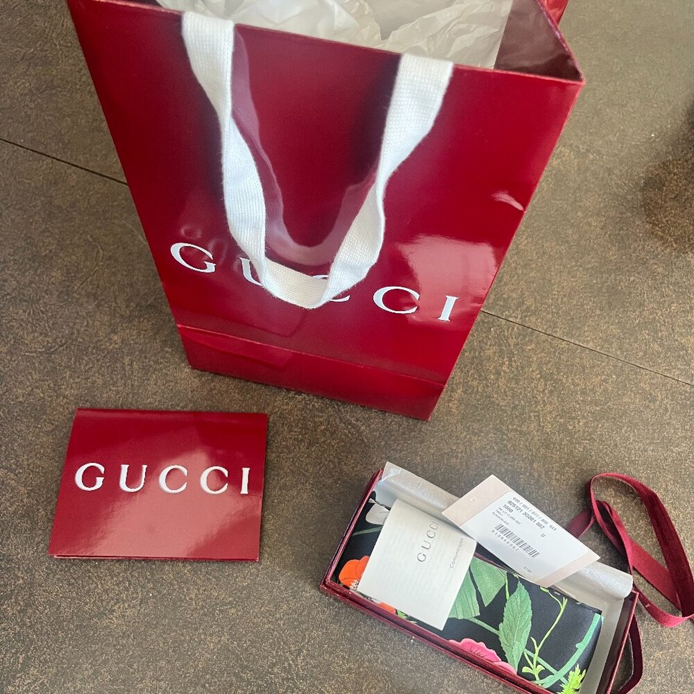 Gucci Printed Silk Twill Ribbon Scarf